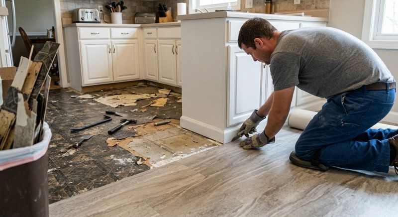 Linoleum Floor Installation in New Boston, MI