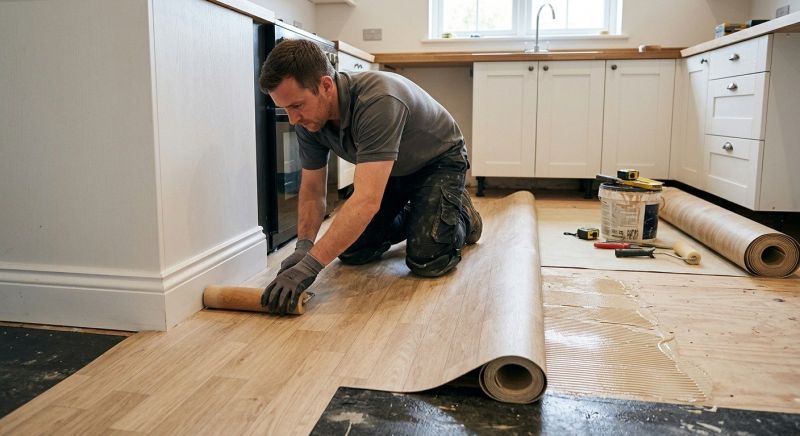 Sheet Linoleum Installation in Romulus, MI